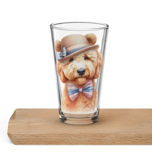 Teddy Bear Doodle Shaker Pint Glass