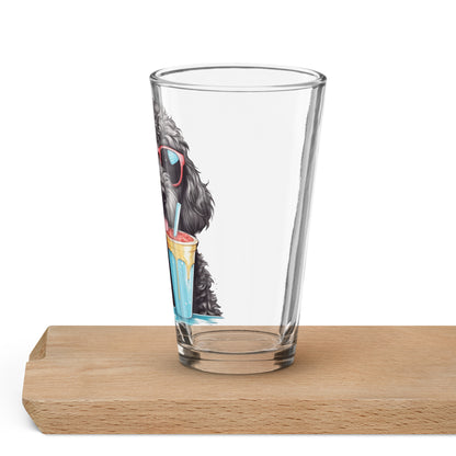 Black Doodle Shaker Pint Glass