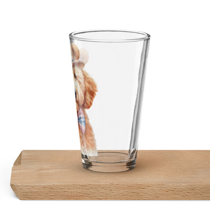 Teddy Bear Doodle Shaker Pint Glass