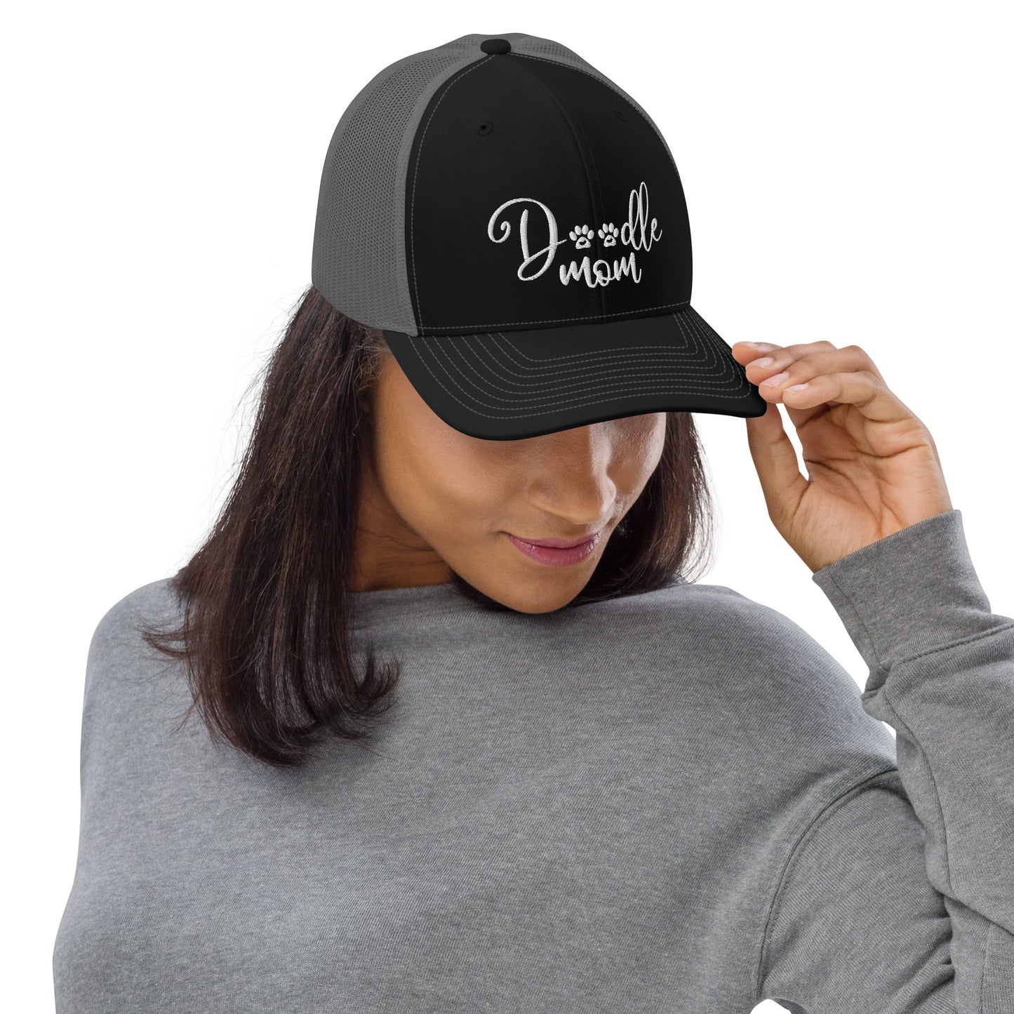 Doodle Mom Embroidered Trucker Cap