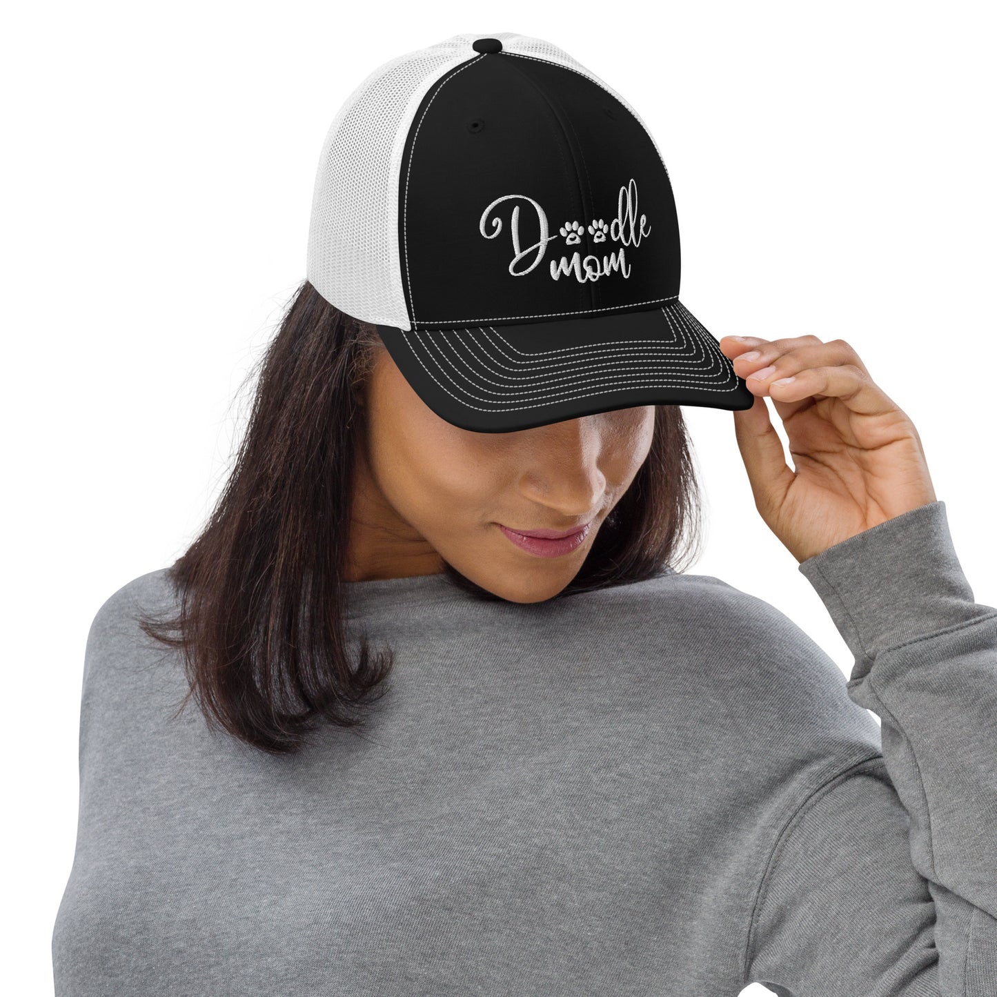 Doodle Mom Embroidered Trucker Cap