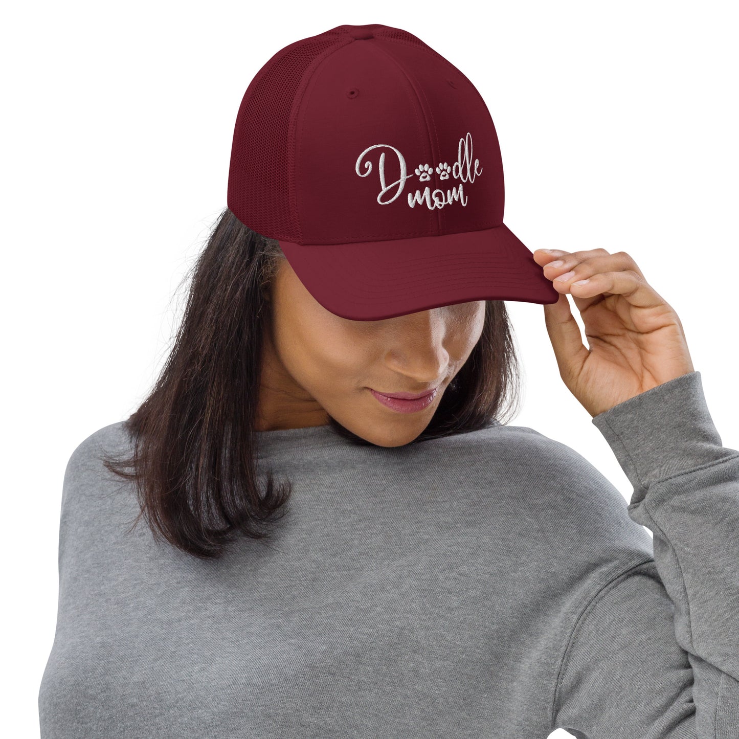 Doodle Mom Embroidered Trucker Cap