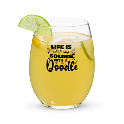 Life is Golden Stemless Wine Glass