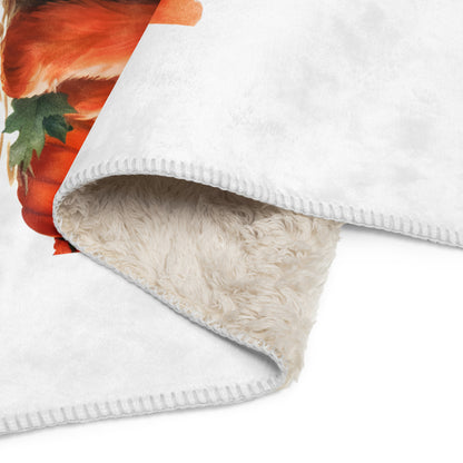 Fall Doodle Sherpa Blanket