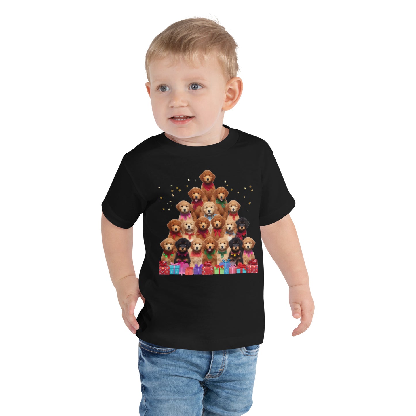 Doodle Christmas Tree Toddler Short Sleeve T Shirt