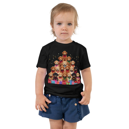 Doodle Christmas Tree Toddler Short Sleeve T Shirt