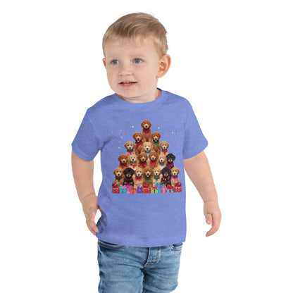 Doodle Christmas Tree Toddler Short Sleeve T Shirt