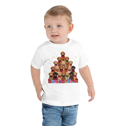 Doodle Christmas Tree Toddler Short Sleeve T Shirt