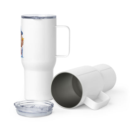 Apricot Doodle Travel Mug with Handle