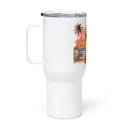 Doodle Beach Travel mug with a Handle