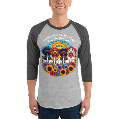 McDoodles Spring Fling Romp 2024 - 3/4 Sleeve Raglan T Shirt