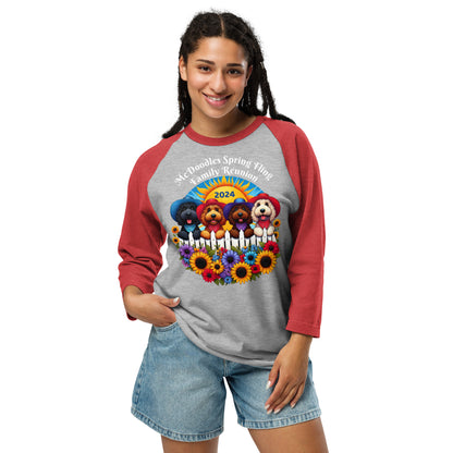 McDoodles Spring Fling Romp 2024 - 3/4 Sleeve Raglan T Shirt