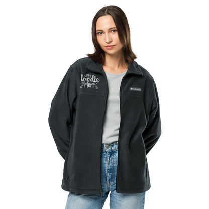 Doodle Mom Embroidered Unisex Columbia Fleece Jacket - Check out the Embroidery on the sleeves!