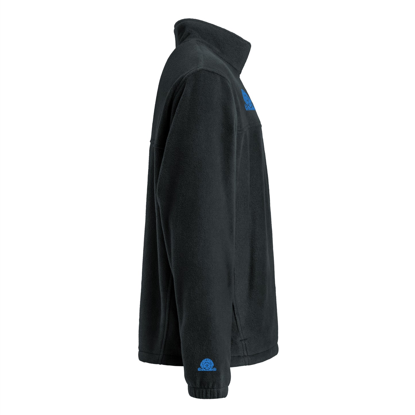 Doodle Blue Embroidered Unisex Columbia Fleece Jacket - Check out the Sleeves!