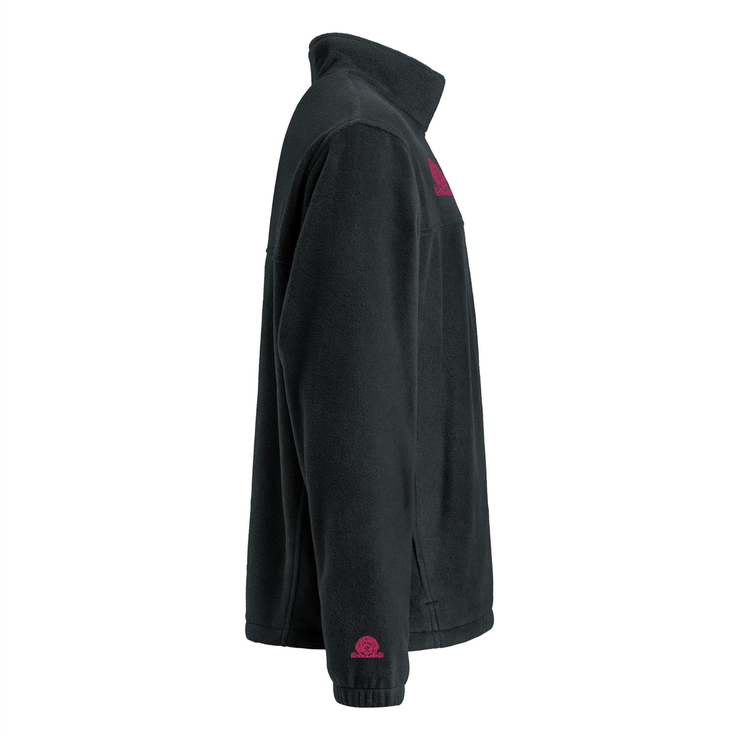 Doodle Pink Embroidered Unisex Columbia Fleece Jacket - Check out the Sleeves!