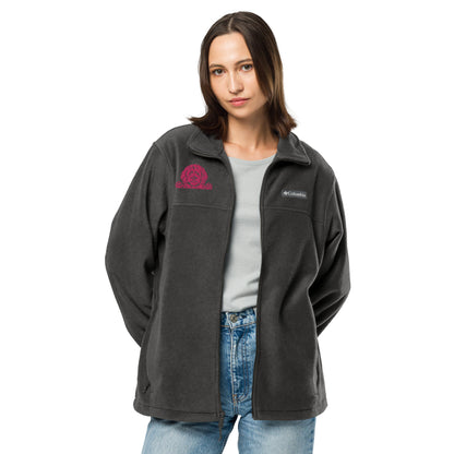 Doodle Pink Embroidered Unisex Columbia Fleece Jacket - Check out the Sleeves!