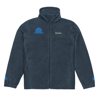 Doodle Blue Embroidered Unisex Columbia Fleece Jacket - Check out the Sleeves!