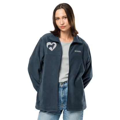 Doodle Embroidered Unisex Columbia Fleece Jacket - Check out the sleeves!