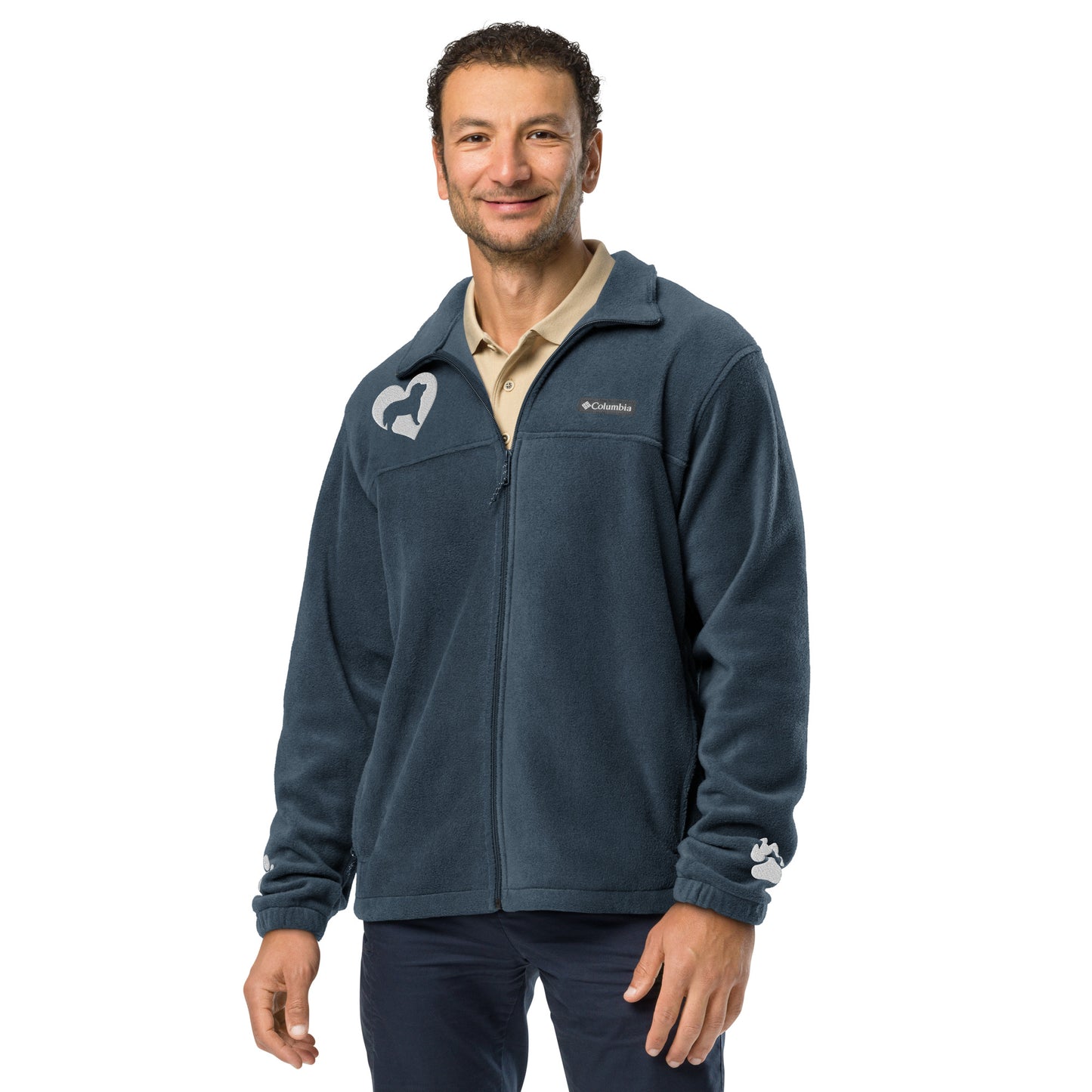 Doodle Embroidered Unisex Columbia Fleece Jacket - Check out the sleeves!