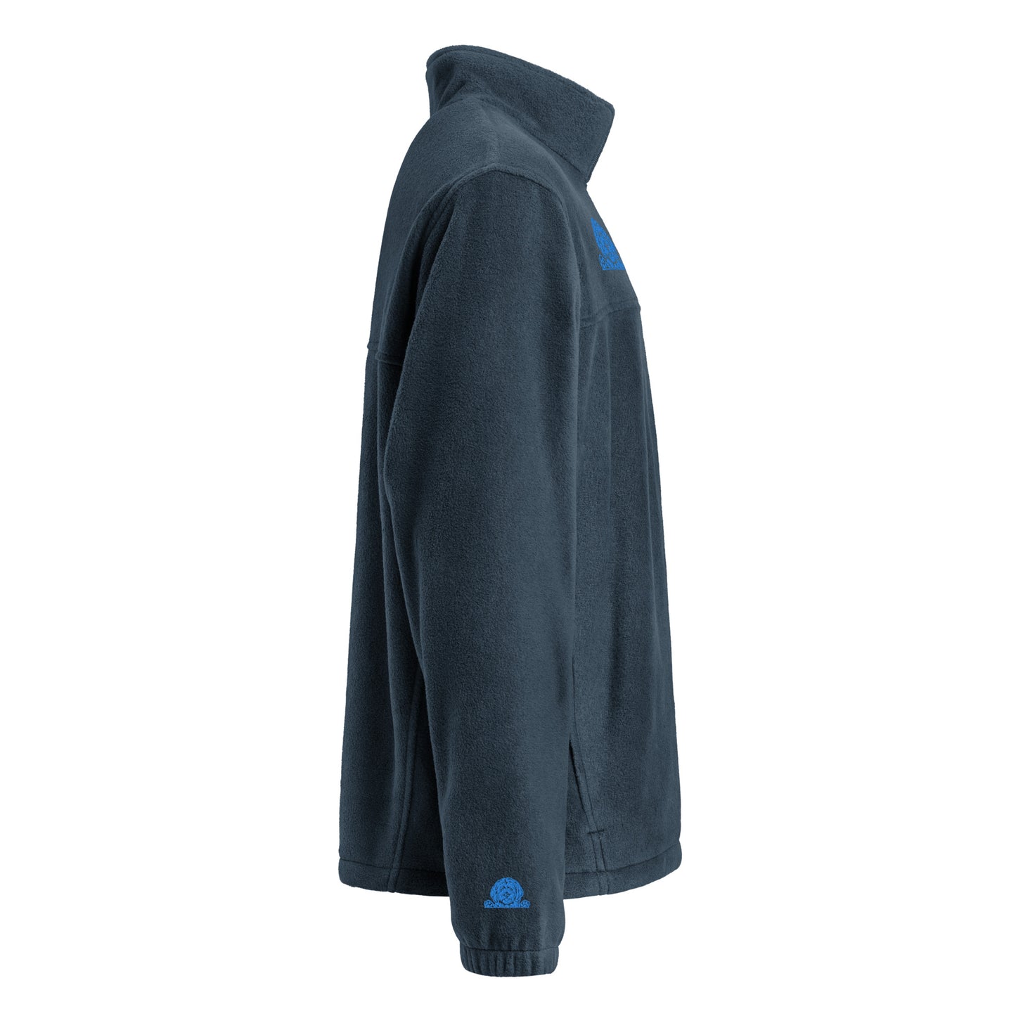 Doodle Blue Embroidered Unisex Columbia Fleece Jacket - Check out the Sleeves!