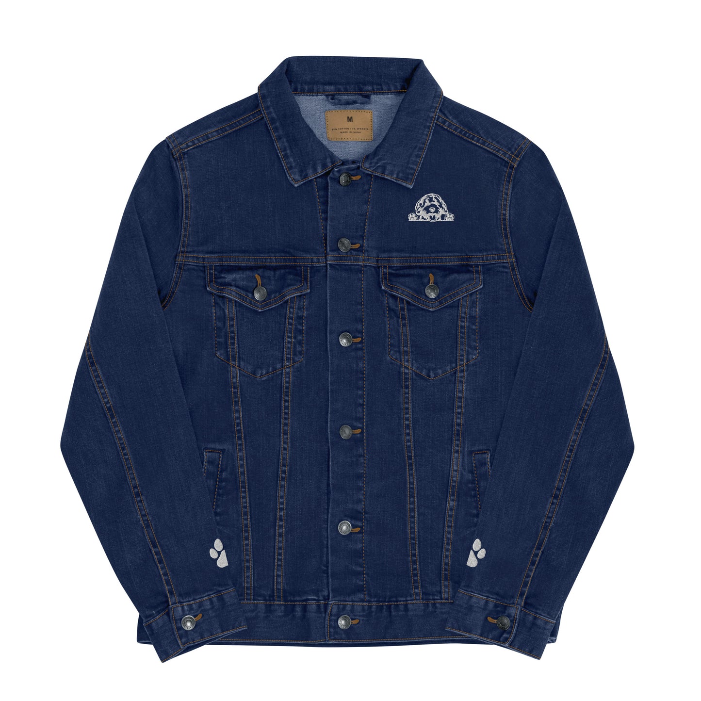 Doodle Embroidered Unisex Denim Jacket