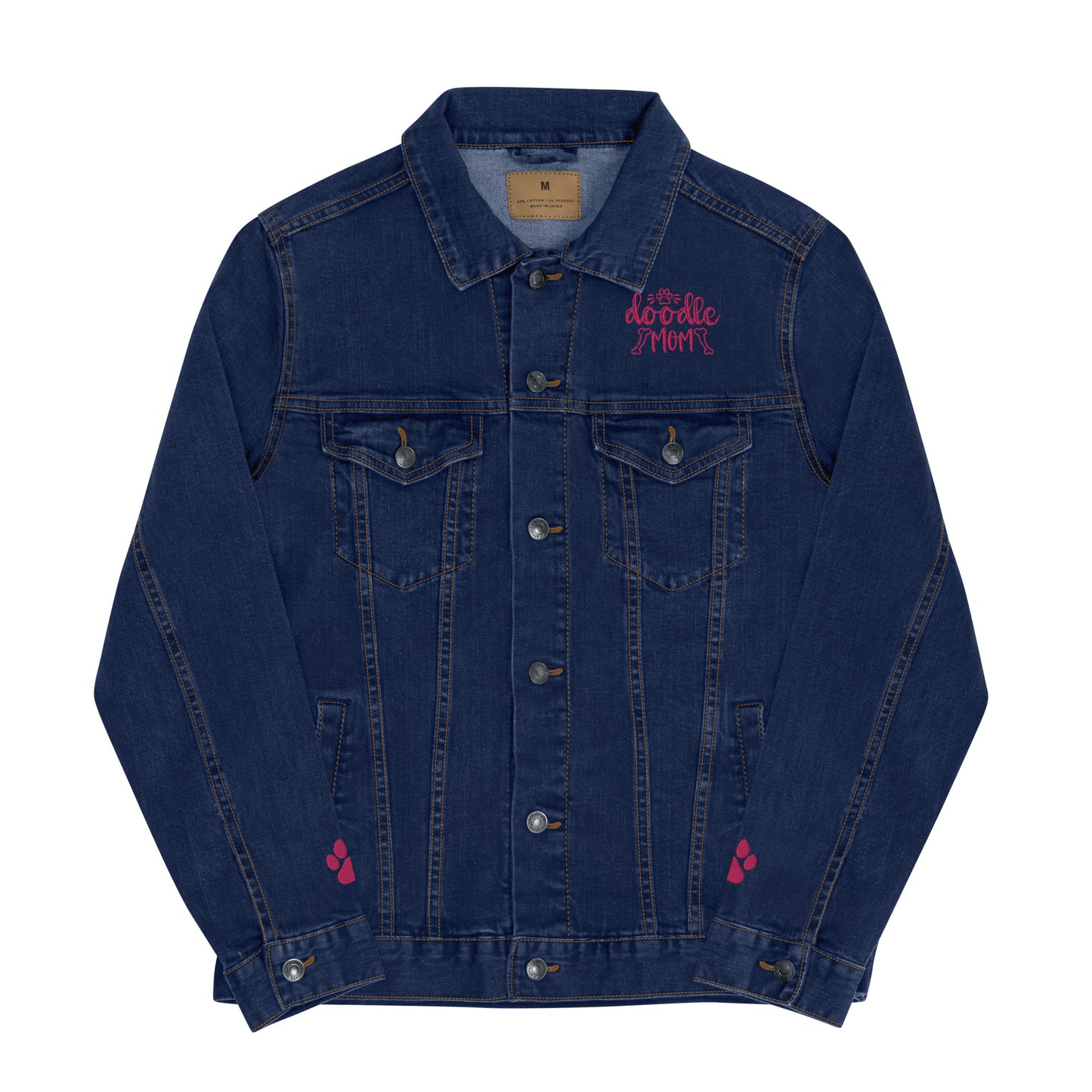 Doodle Mom Embroidered Denim Jacket