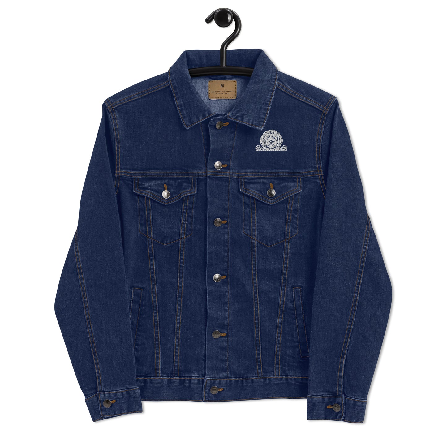 Doodle Embroidered Unisex Denim Jacket