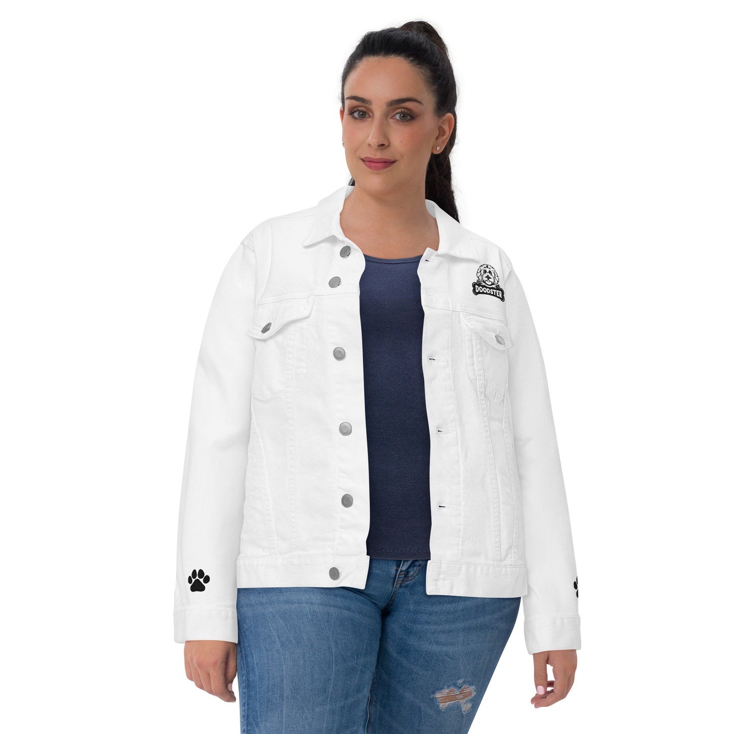 Doodster Unisex Denim Jacket - White