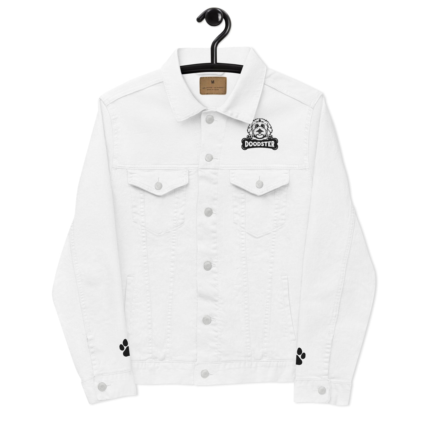 Doodster Unisex Denim Jacket - White