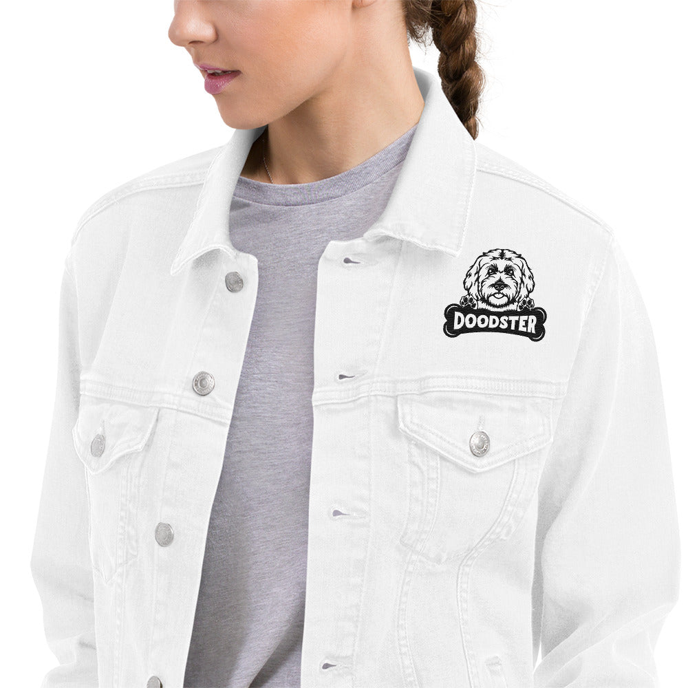 Doodster Unisex Denim Jacket - White