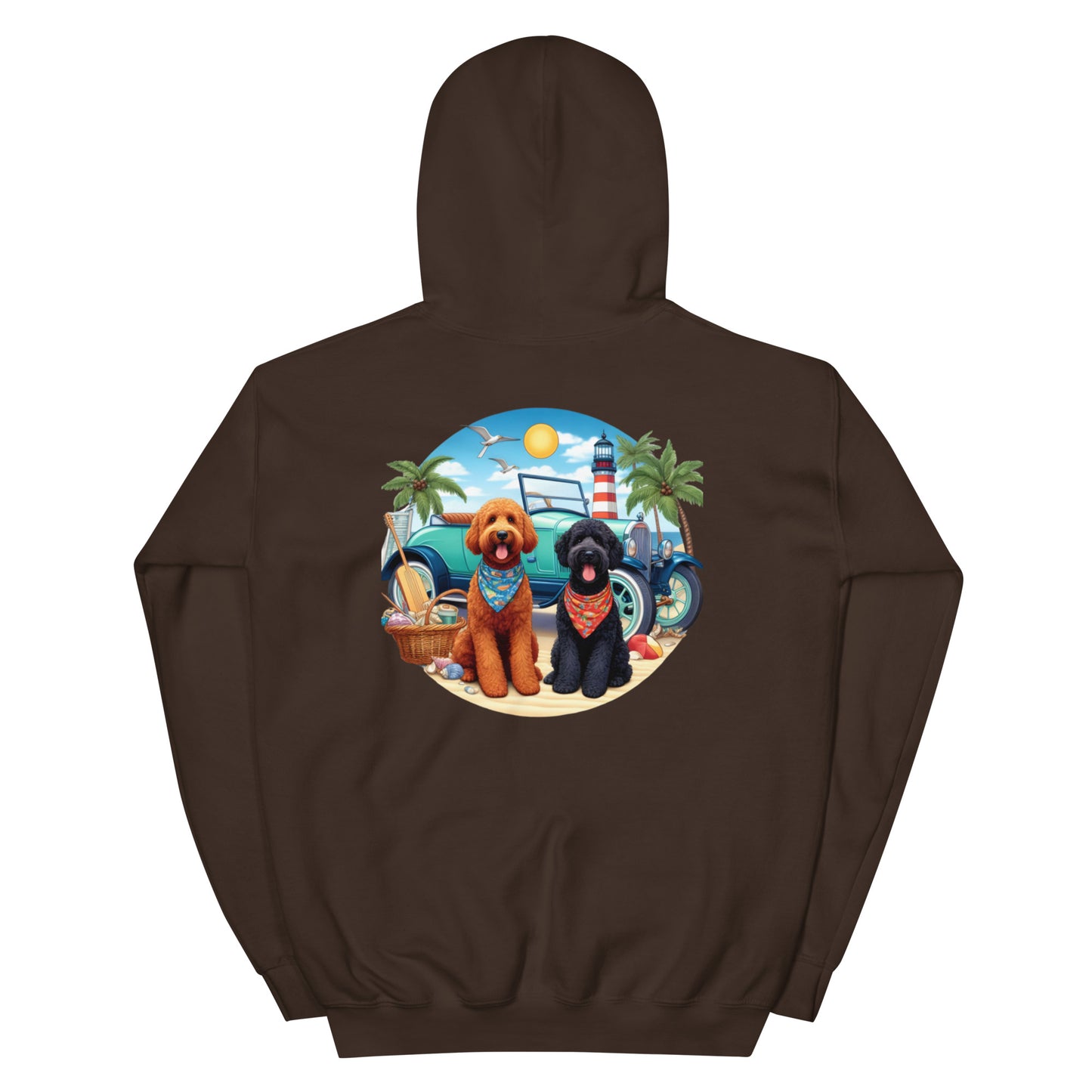 Doodles w/Antique Car Heavy Blend Unisex Hooded Sweatshirt