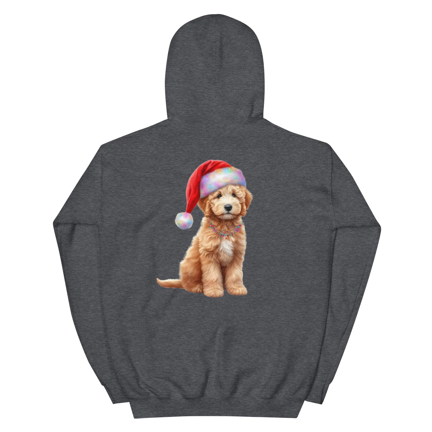 Santa Doodle Puppy Unisex Heavy Blend Hooded Sweatshirt