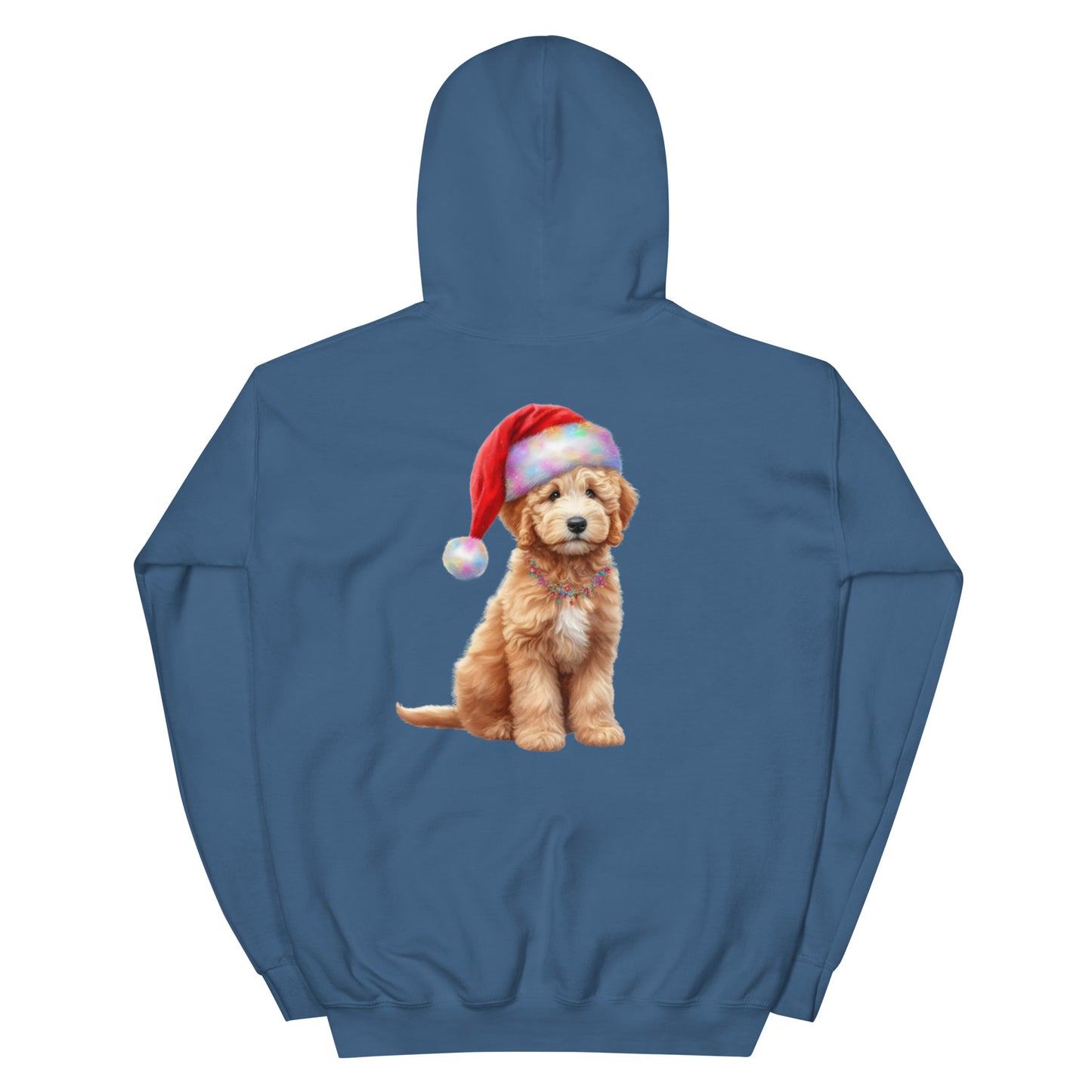 Santa Doodle Puppy Unisex Heavy Blend Hooded Sweatshirt