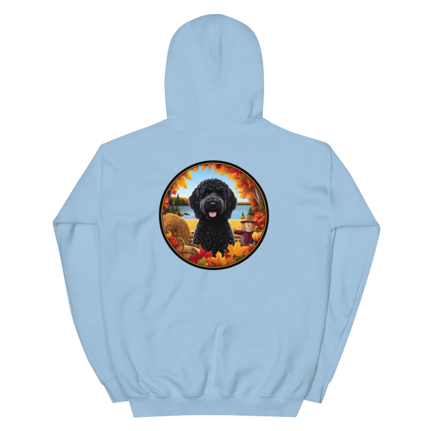 Black Fall Doodle Heavy Blend Unisex Hooded Sweatshirt