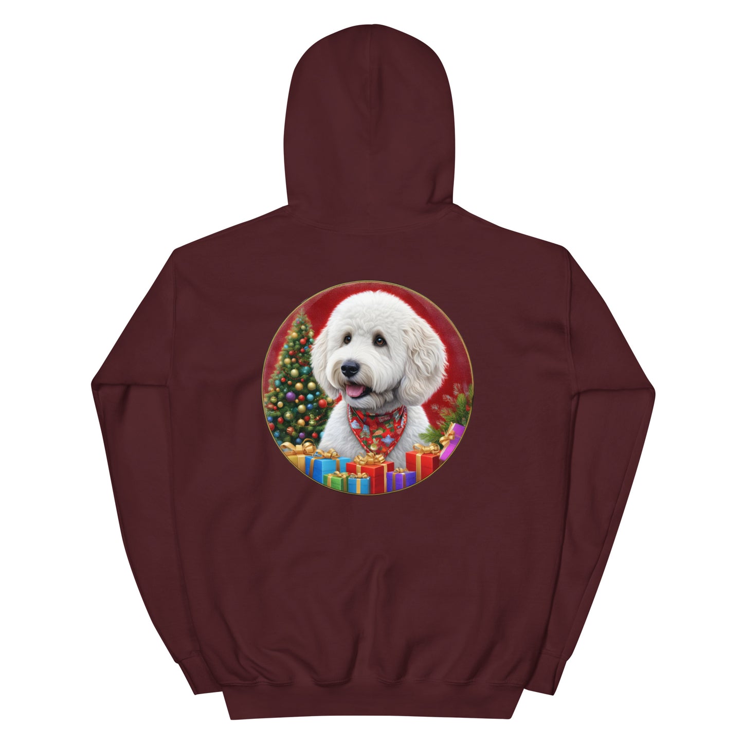 White Christmas Doodle Unisex Heavy Blend Unisex Hooded Sweatshirt