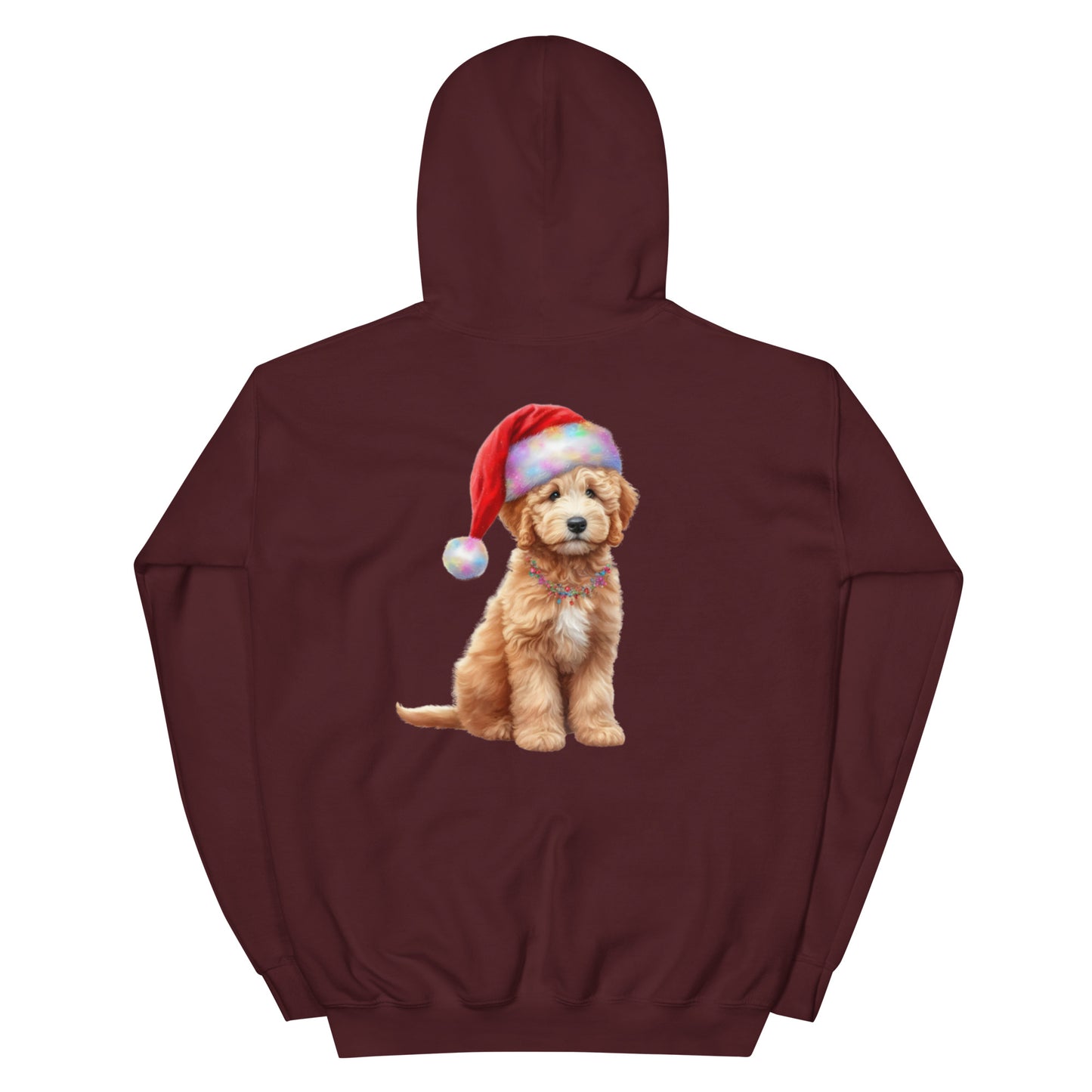 Santa Doodle Puppy Unisex Heavy Blend Hooded Sweatshirt