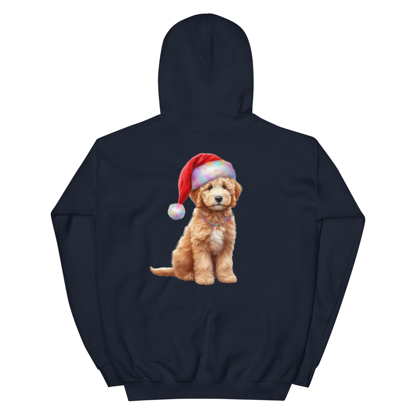 Santa Doodle Puppy Unisex Heavy Blend Hooded Sweatshirt