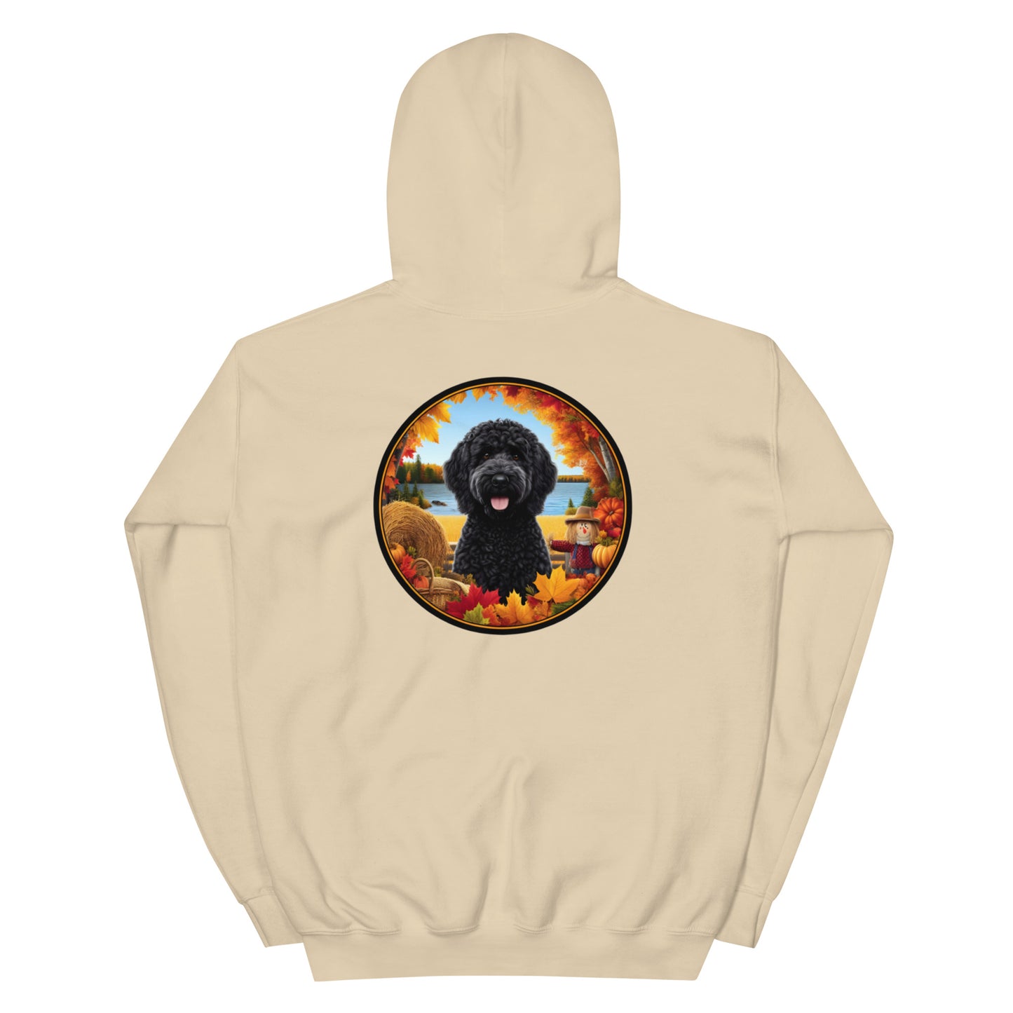 Black Fall Doodle Heavy Blend Unisex Hooded Sweatshirt