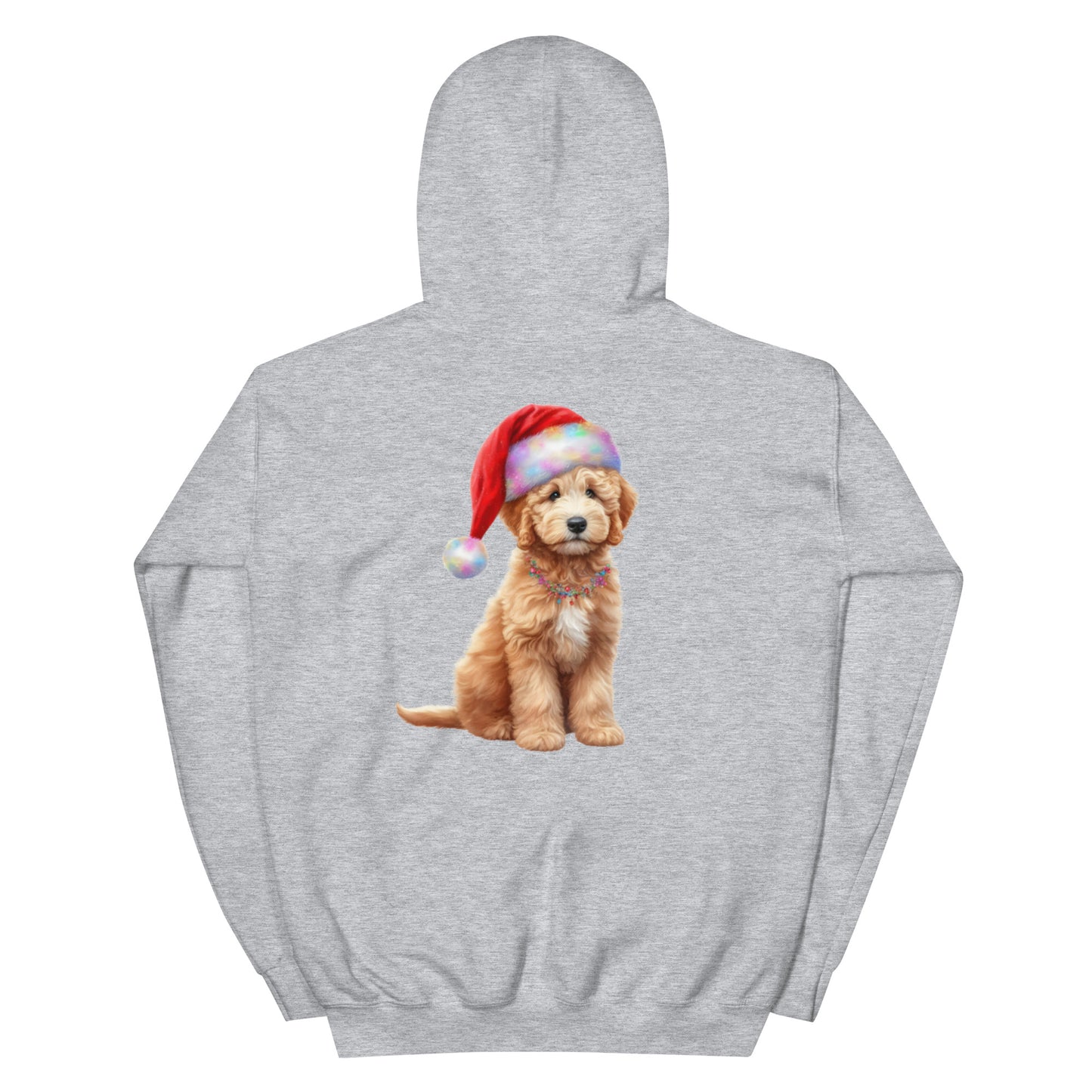 Santa Doodle Puppy Unisex Heavy Blend Hooded Sweatshirt