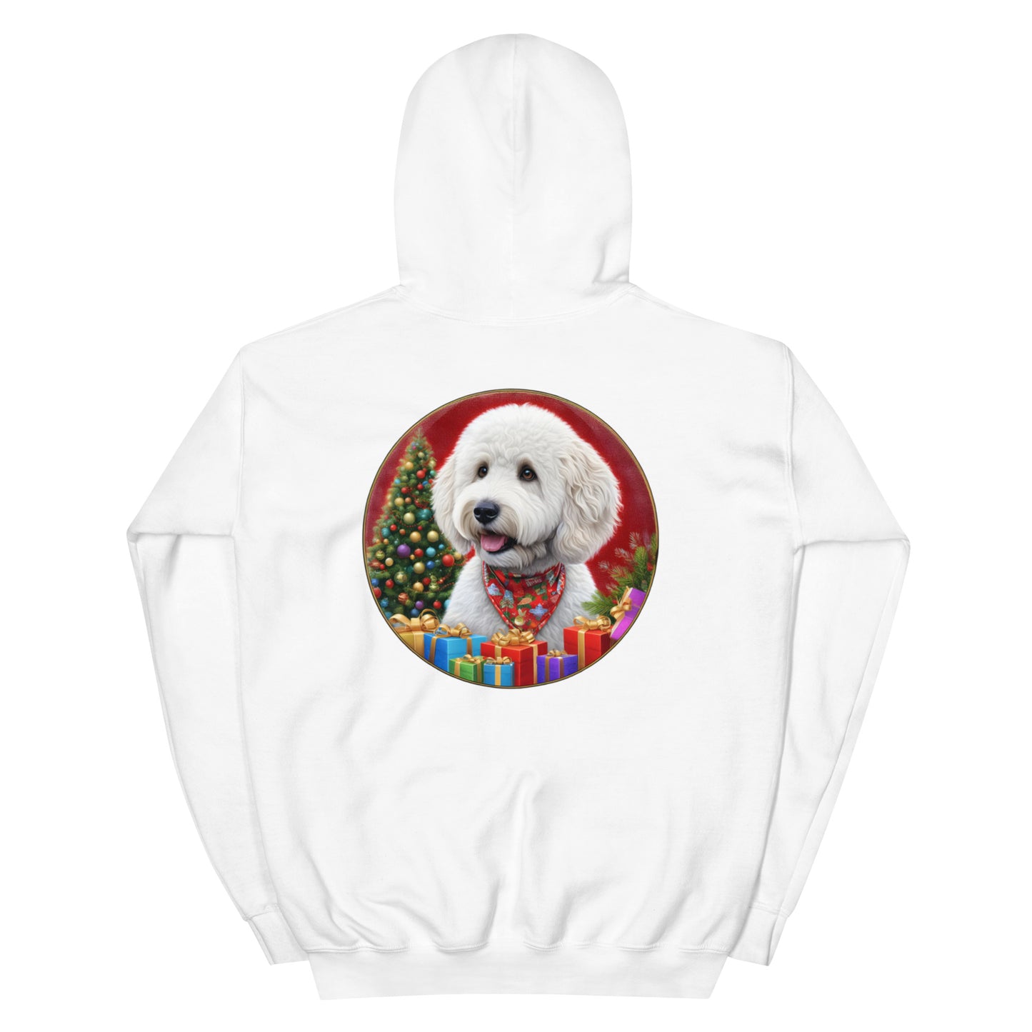 White Christmas Doodle Unisex Heavy Blend Unisex Hooded Sweatshirt