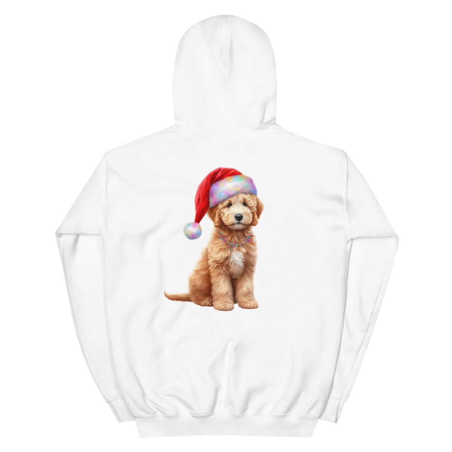 Santa Doodle Puppy Unisex Heavy Blend Hooded Sweatshirt