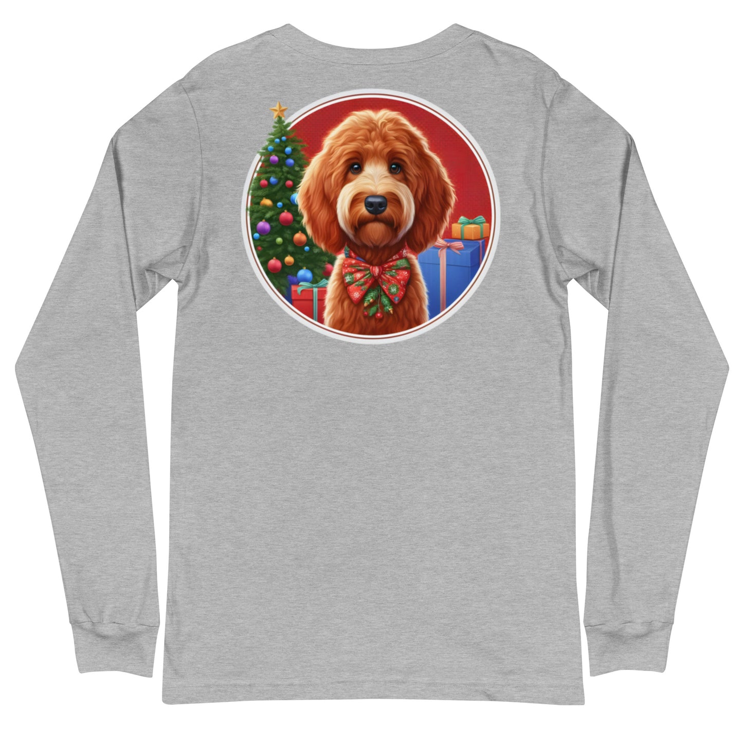 Red Doodle Christmas Unisex Long Sleeve T Shirt