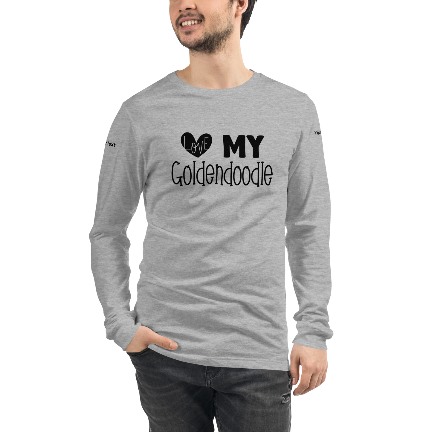 Love My Goldendoodle Unisex Long Sleeve Tee - Customize It!