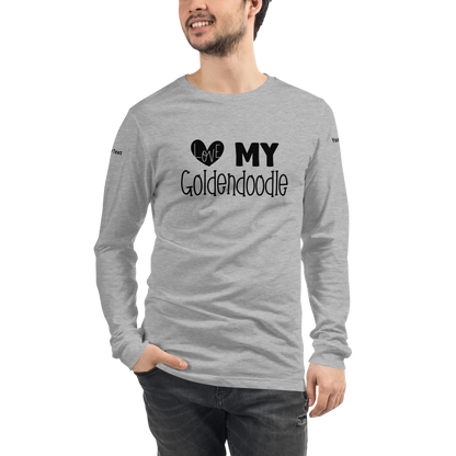 Love My Goldendoodle Unisex Long Sleeve Tee - Customize It!