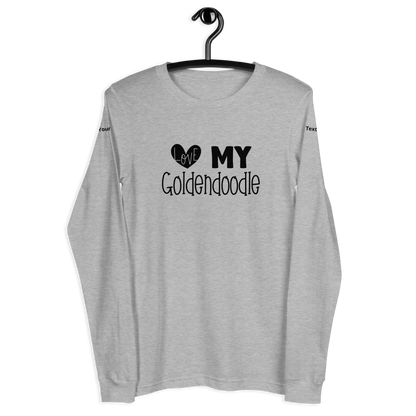 Love My Goldendoodle Unisex Long Sleeve Tee - Customize It!