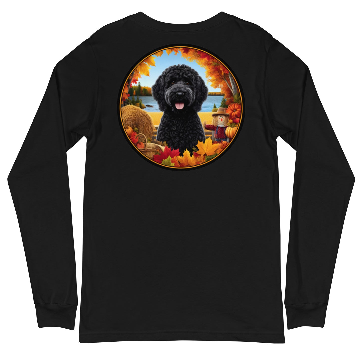 Fall Black Doodle Unisex Long Sleeve T Shirt