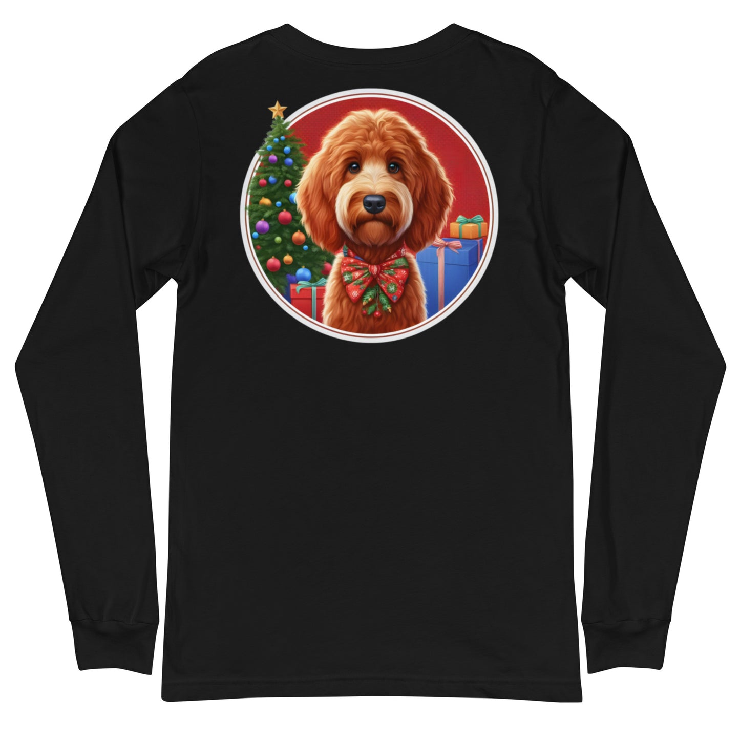 Red Doodle Christmas Unisex Long Sleeve T Shirt