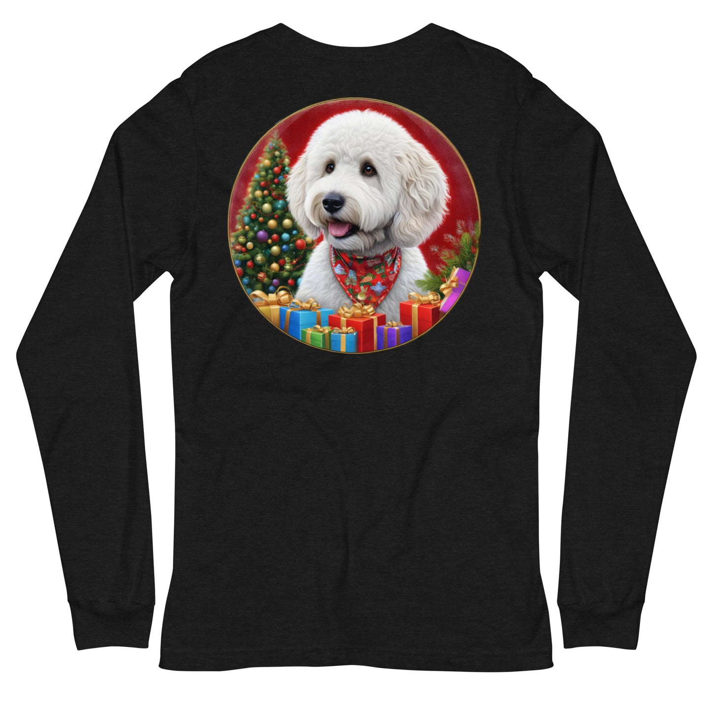 White Christmas Doodle Unisex Long Sleeve T Shirt