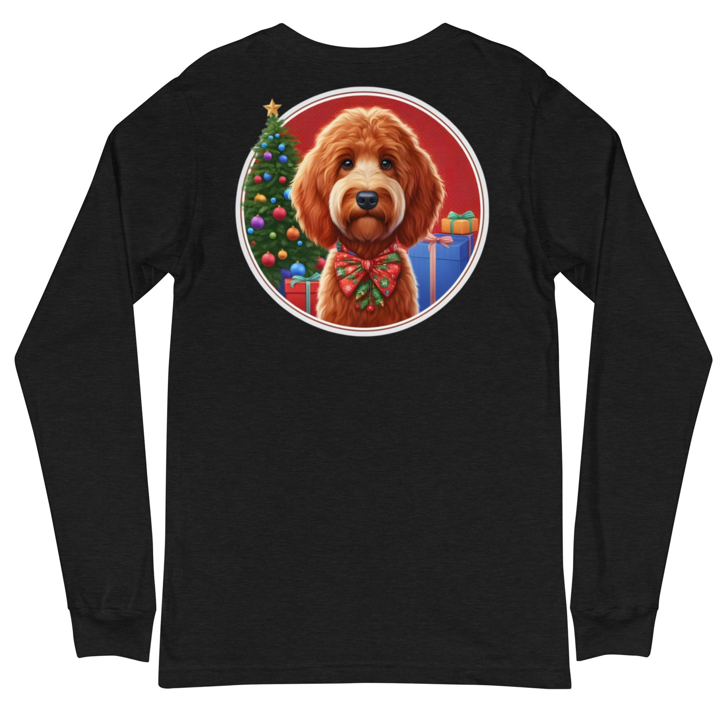 Red Doodle Christmas Unisex Long Sleeve T Shirt