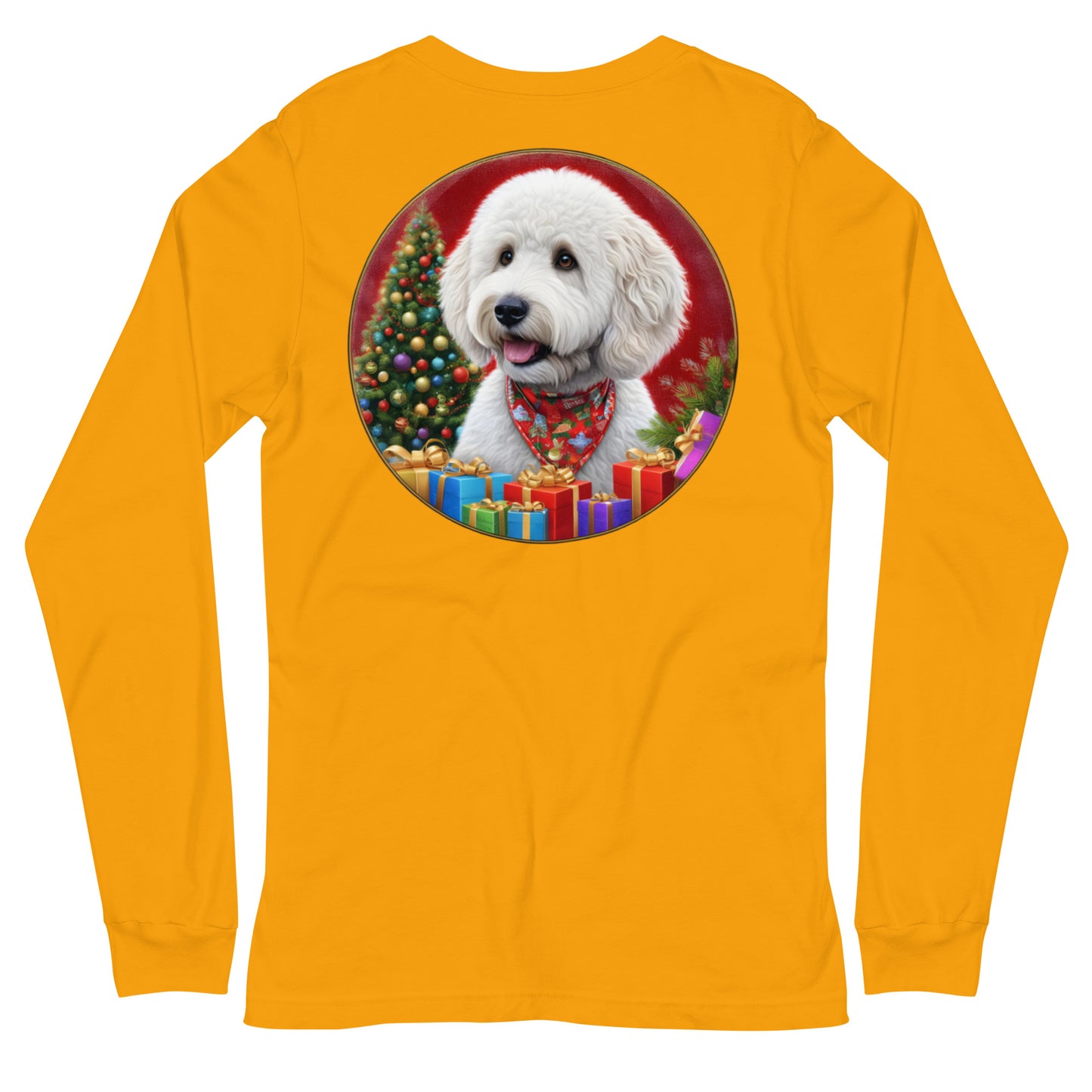 White Christmas Doodle Unisex Long Sleeve T Shirt